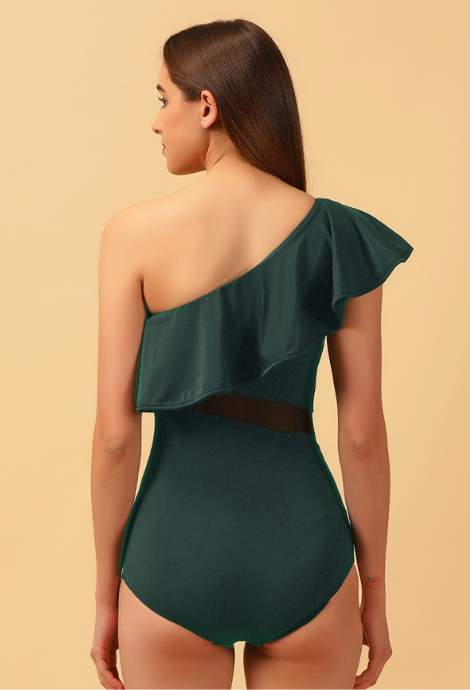 Fog green Ruffles Swimsuit