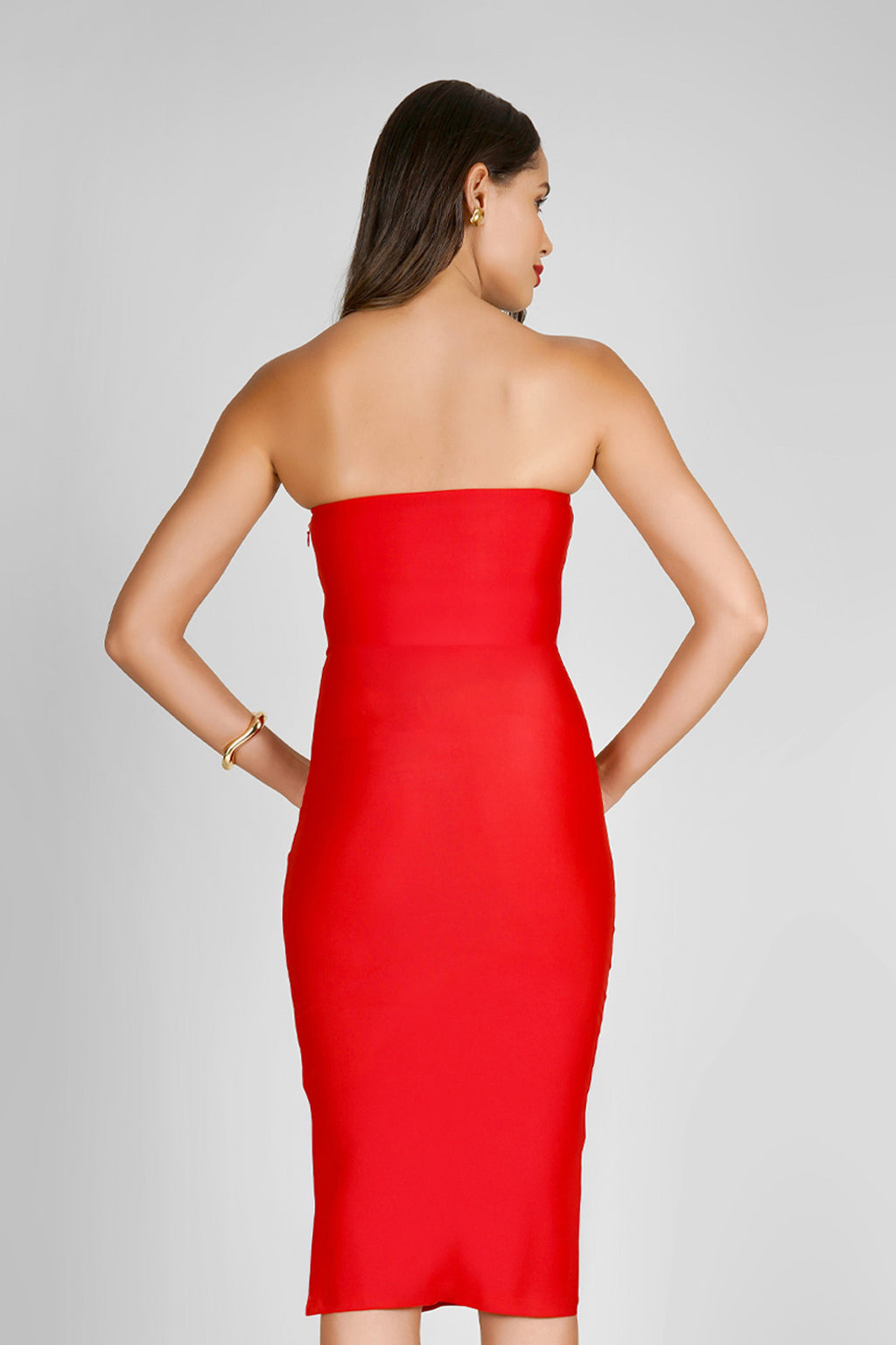 Red Lace Sculpt Dress